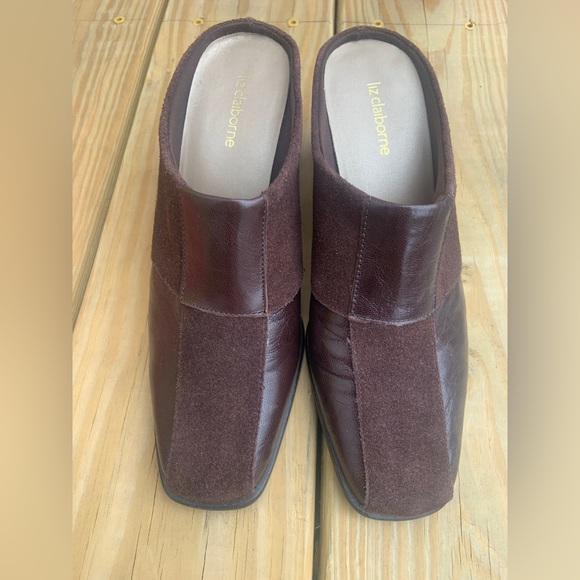 Brown Leather and Suede Slip On Heels 2" Heel size 7 - Picture 3 of 11